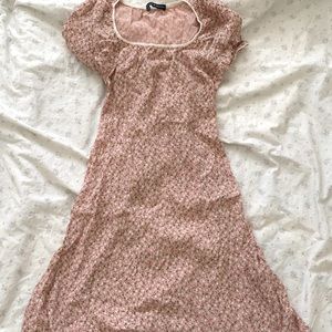 brandy melville cassandra dress in floral pink